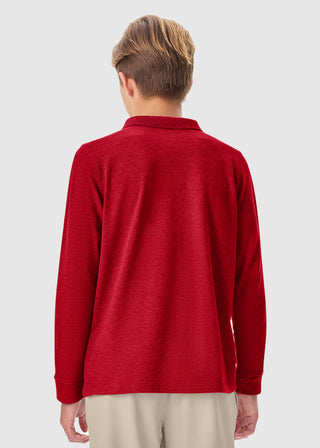Youth Long Sleeve Pique Polo