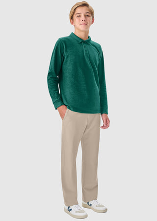 Youth Long Sleeve Pique Polo