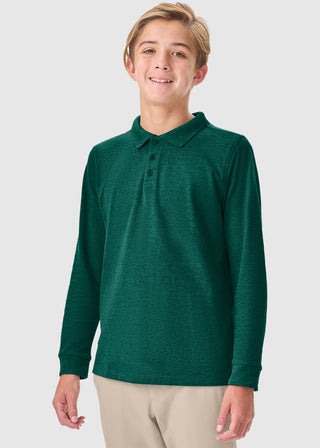 Youth Long Sleeve Pique Polo