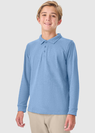 Youth Long Sleeve Pique Polo