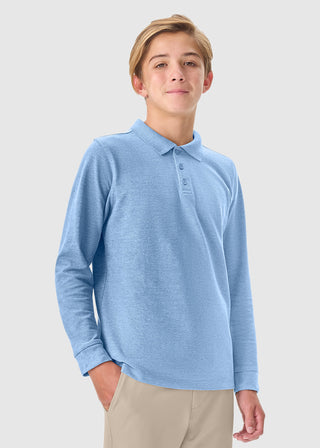 Youth Long Sleeve Pique Polo