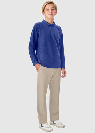 Youth Long Sleeve Pique Polo