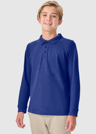 Youth Long Sleeve Pique Polo