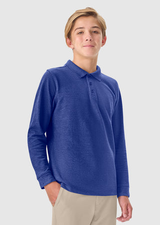 Youth Long Sleeve Pique Polo