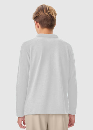 Youth Long Sleeve Pique Polo