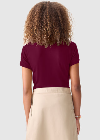 Classroom Girls Short Sleeve Fitted Interlock Polo