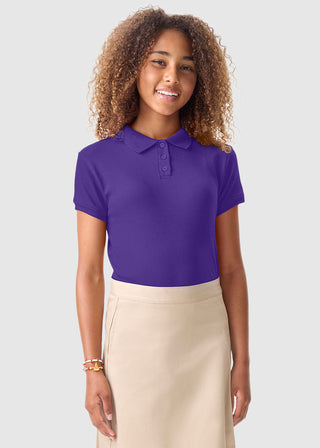 Classroom Girls Short Sleeve Fitted Interlock Polo