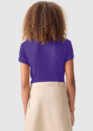 Classroom Girls Short Sleeve Fitted Interlock Polo