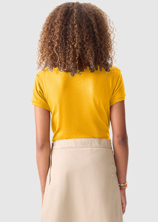 Classroom Girls Short Sleeve Fitted Interlock Polo