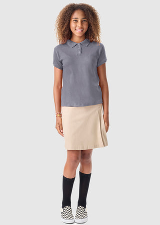 Classroom Girls Short Sleeve Fitted Interlock Polo