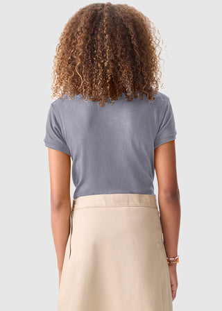 Classroom Girls Short Sleeve Fitted Interlock Polo