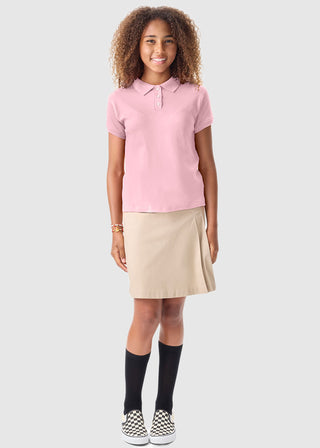 Classroom Girls Short Sleeve Fitted Interlock Polo