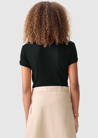 Classroom Girls Short Sleeve Fitted Interlock Polo