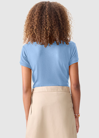 Classroom Girls Short Sleeve Fitted Interlock Polo