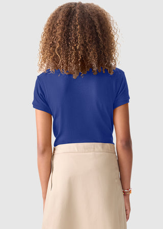 Classroom Girls Short Sleeve Fitted Interlock Polo