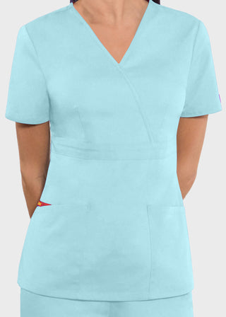 Dickies Women's EDS Mock Wrap Nursing Scrub Top