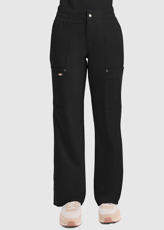 Dickies Women's Mid Rise Zip Fly Wide Leg Cargo Pant