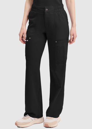 Dickies Women's Mid Rise Zip Fly Wide Leg Cargo Pant