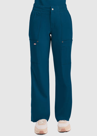 Dickies Women's Mid Rise Zip Fly Wide Leg Cargo Pant