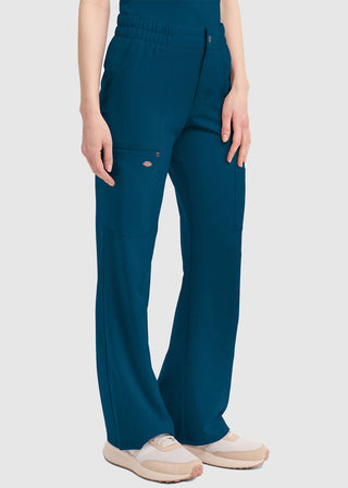 Dickies Women's Mid Rise Zip Fly Wide Leg Cargo Petite Pant