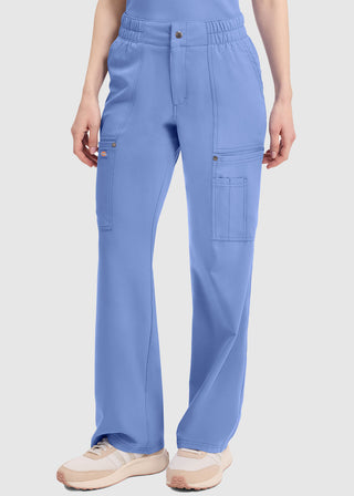 Dickies Women's Mid Rise Zip Fly Wide Leg Cargo Petite Pant