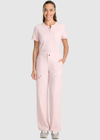 Dickies Women's Mid Rise Zip Fly Wide Leg Cargo Petite Pant