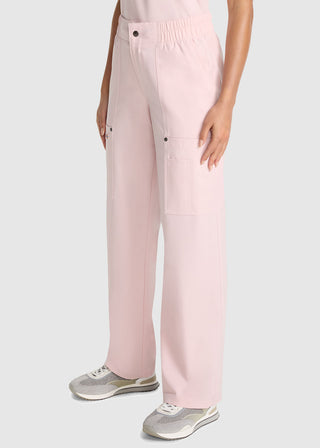 Dickies Women's Mid Rise Zip Fly Wide Leg Cargo Petite Pant