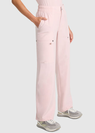 Dickies Women's Mid Rise Zip Fly Wide Leg Cargo Petite Pant