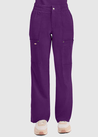 Dickies Women's Mid Rise Zip Fly Wide Leg Cargo Petite Pant