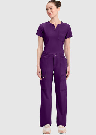 Dickies Women's Mid Rise Zip Fly Wide Leg Cargo Petite Pant