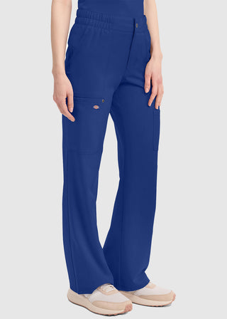 Dickies Women's Mid Rise Zip Fly Wide Leg Cargo Petite Pant