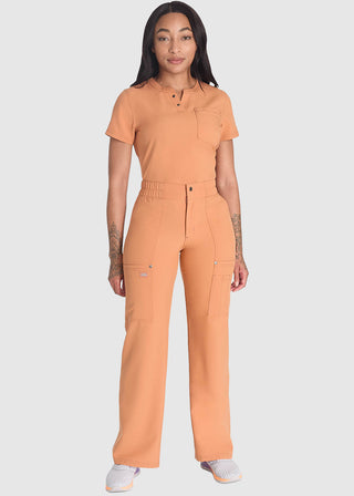 Dickies Women's Mid Rise Zip Fly Wide Leg Cargo Petite Pant