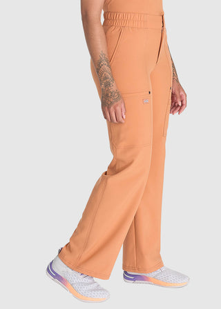 Dickies Women's Mid Rise Zip Fly Wide Leg Cargo Petite Pant