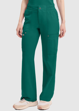 Dickies Women's Mid Rise Zip Fly Wide Leg Cargo Petite Pant