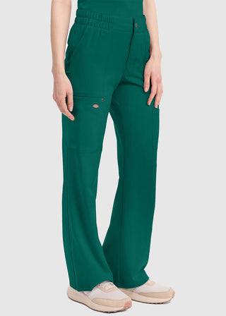 Dickies Women's Mid Rise Zip Fly Wide Leg Cargo Petite Pant