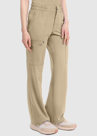Dickies Women's Mid Rise Zip Fly Wide Leg Cargo Petite Pant
