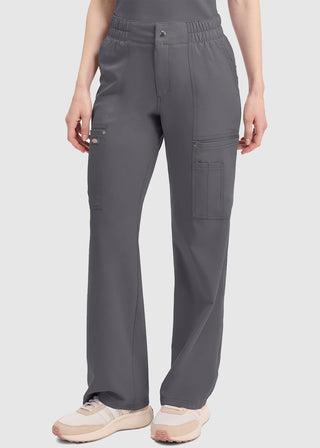 Dickies Women's Mid Rise Zip Fly Wide Leg Cargo Petite Pant