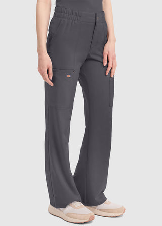 Dickies Women's Mid Rise Zip Fly Wide Leg Cargo Petite Pant