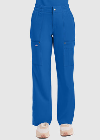 Dickies Women's Mid Rise Zip Fly Wide Leg Cargo Petite Pant