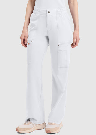 Dickies Women's Mid Rise Zip Fly Wide Leg Cargo Pant