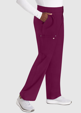 Dickies Women's Mid Rise Zip Fly Wide Leg Cargo Petite Pant