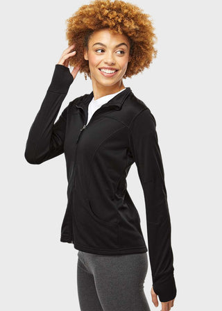 Independent Trading Co Women's Poly Tech Full-Zip Track Jacket