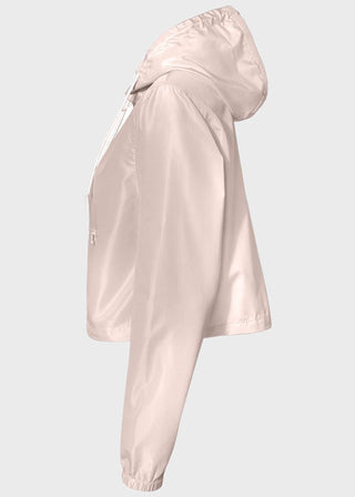 Independent Trading Co Women's Lightweight Quarter-Zip Pullover Crop Windbreaker