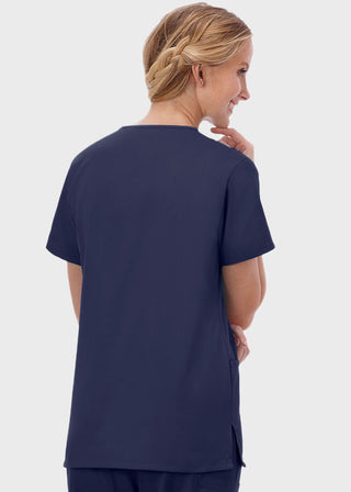 White Swan Fundamentals Women's Two Pockets Solid Scrub Top