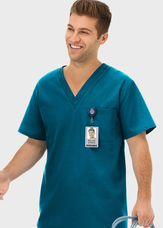 White Swan Fundamentals Unisex One Pocket Basic Scrub Top