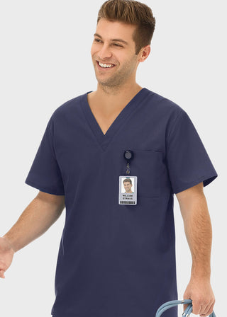 White Swan Fundamentals Unisex One Pocket Basic Scrub Top