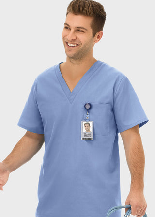 White Swan Fundamentals Unisex One Pocket Basic Scrub Top