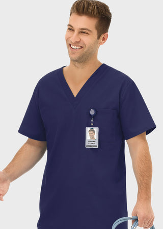 White Swan Fundamentals Unisex One Pocket Basic Scrub Top