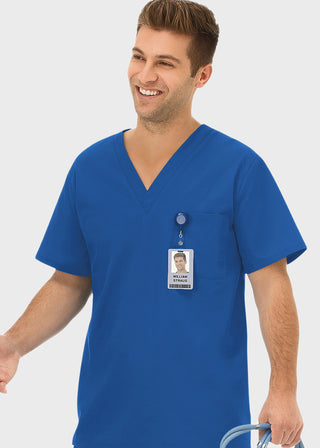 White Swan Fundamentals Unisex One Pocket Basic Scrub Top