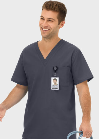 White Swan Fundamentals Unisex One Pocket Basic Scrub Top